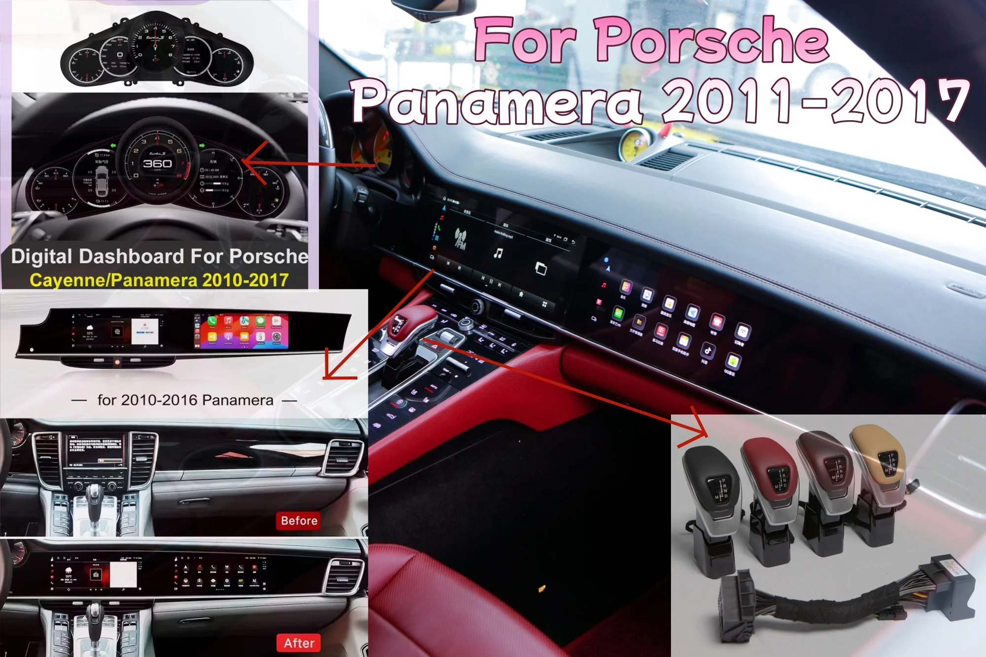 

Android 13 Double Screen For Porsche Panamera 2011-2016 8Core 8+256G car radio with BT Car Multimedia Stereo DSP 360 Navigation