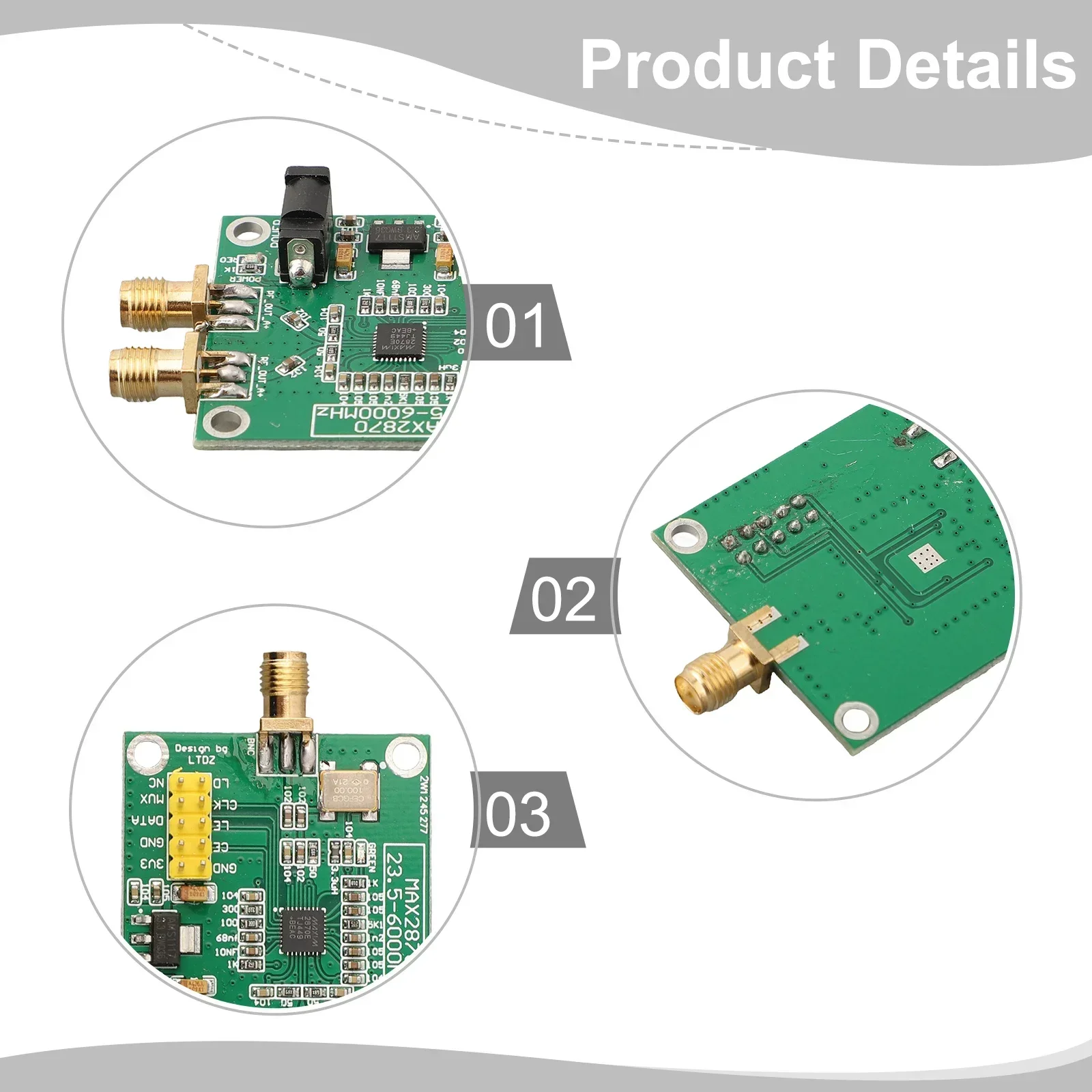 RF Signal Source 3.3V Pin Header Power Supply RF Signal Source Three-wire Control 100MHz Reference 23.5-6000MHz