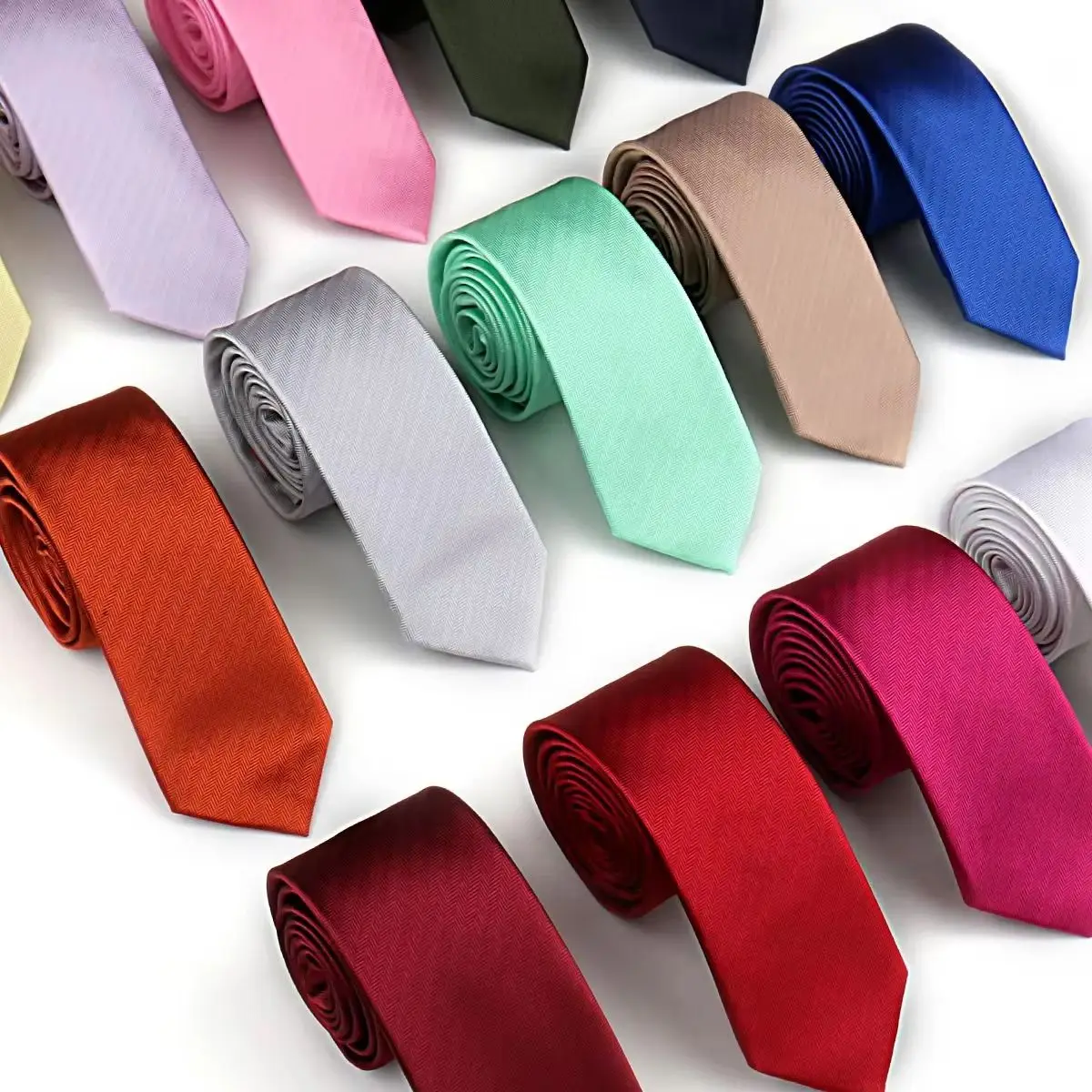 HUISHI Classic Waterproof Tie 6CM Business Men's Necktie Wedding Gifts Party Solid Color Fashion Elegant Suit Accessories