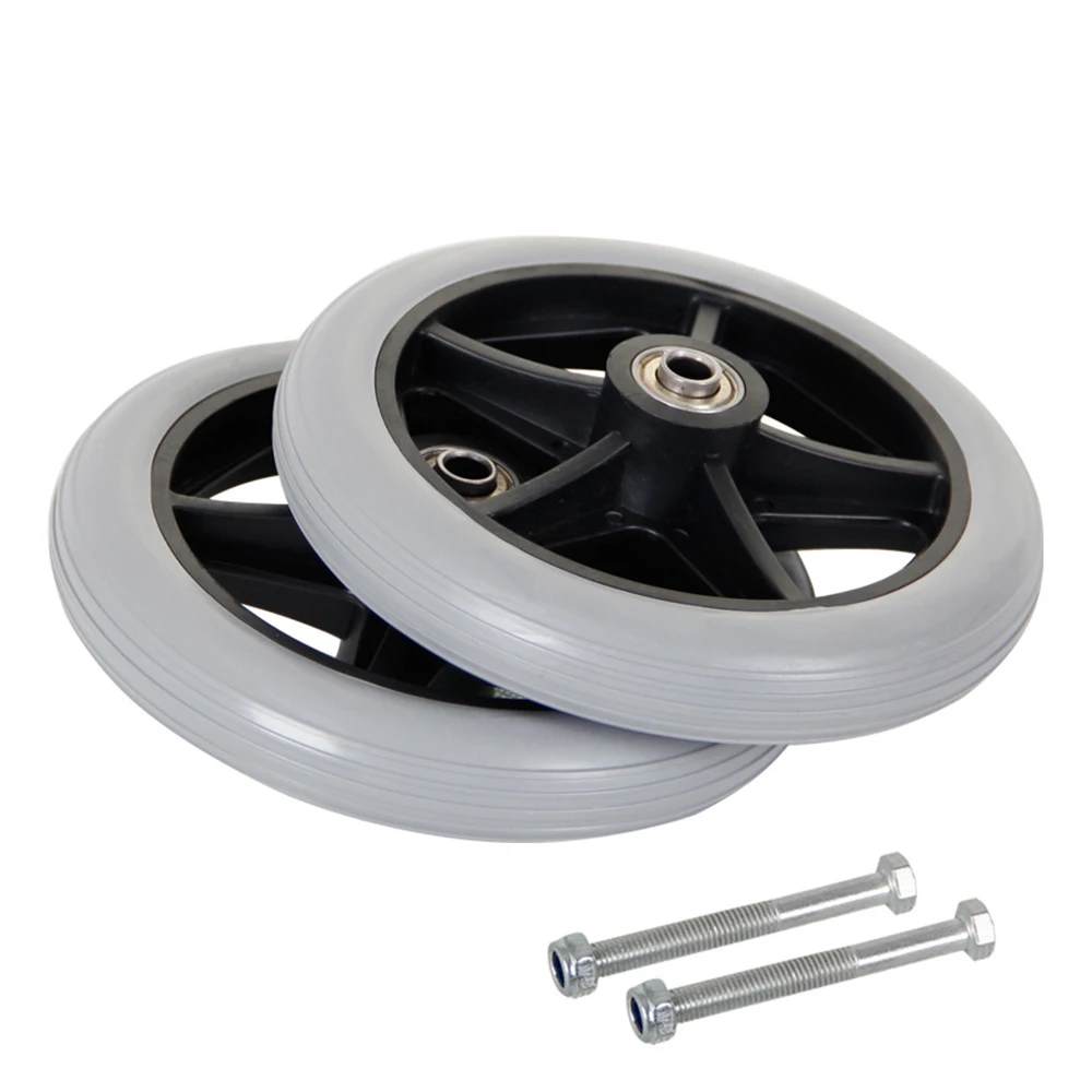 2PCS 6 Inch Wheelchair Casters Small Cart Rollers Chair Wheels Accessories Diameter 8MM Wheelchair Casters Replace