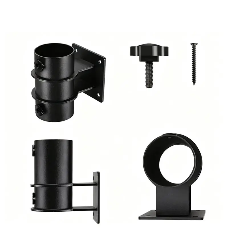 SYW-For Backyard For Outdoor Umbrella Clamp Railing Stand Deck Mount 2Pcs Parasol Support