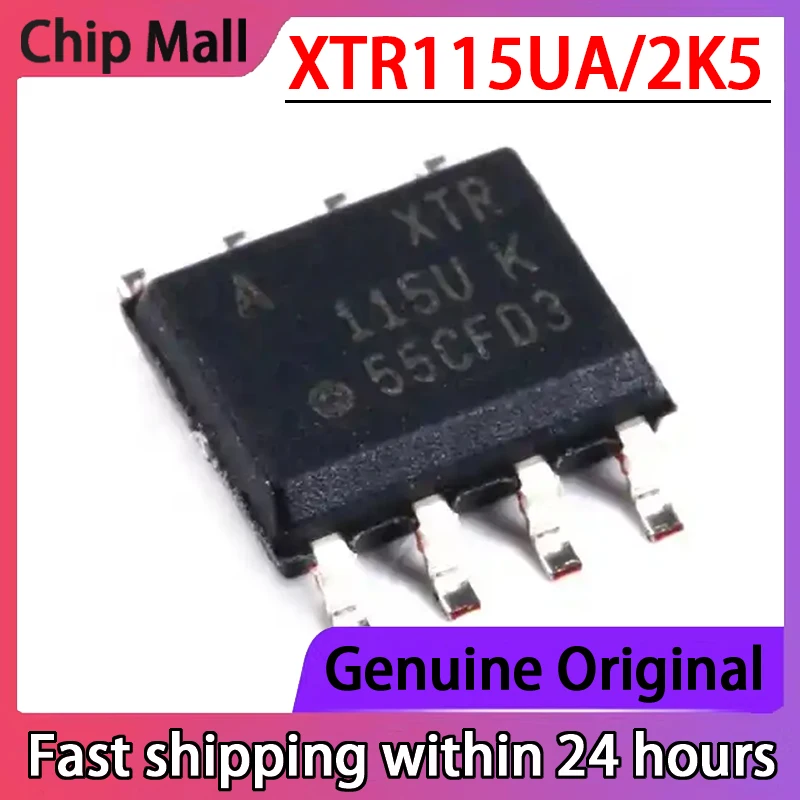 

New Original XTR115UA/2K5 Silk Screen XTR115U K SOP8 Current Loop Transmitter Chip