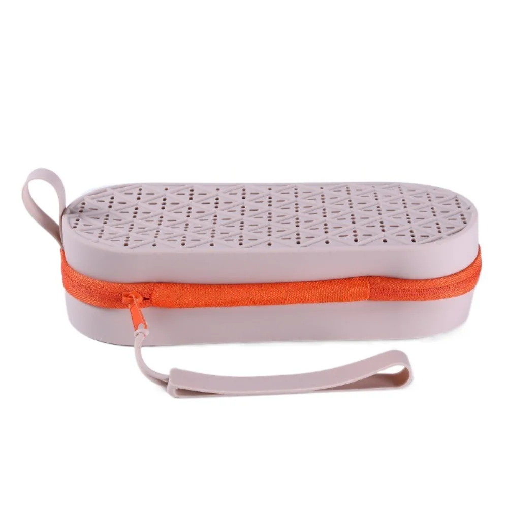 

Silicagel Swimming Goggles Storage Box Drain Hole Hollow Zipper Eyeglasses Bag with Handle Breathable Myopia Glasses Case