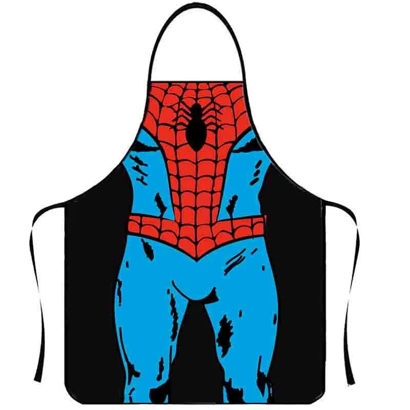 Interesting Hero Superman Apron Anti Oil Pollution Cartoon Sexy Character Apron Party Kitchen Supplies