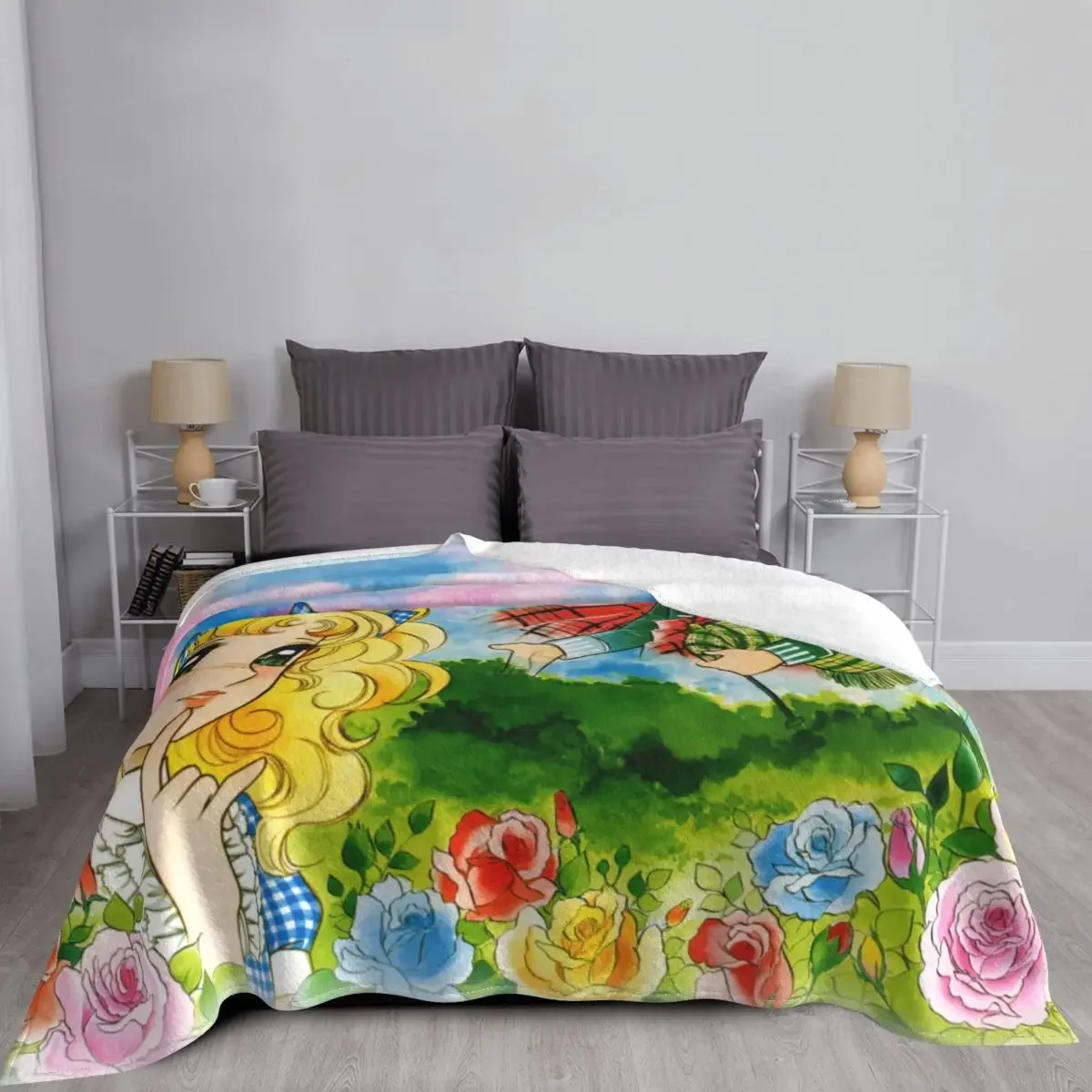 Candy Candy Anime Blankets Coral Fleece Plush Decoration Bedroom Bedding Couch Bedspread