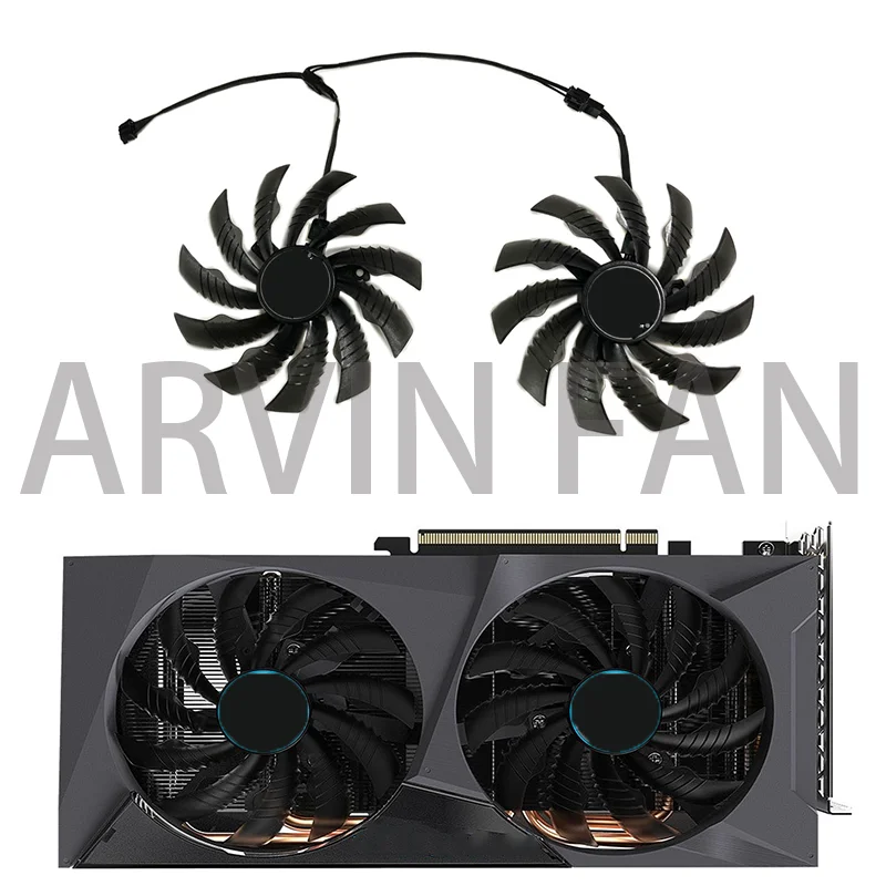 2Pcs/Set T129215SH,GPU Fan,For RTX 3060/3060Ti EAGLE,GTX1660Ti GTX 1650 RTX 2060 2070,Replace PLD10010S12H