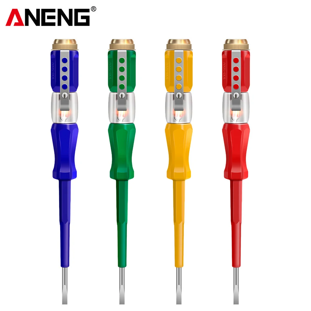 Portable Electrical Tester Pen Non-contact Tester Screwdriver Neon Bulb Electricity Instrument for Live/Null Wire Judgment