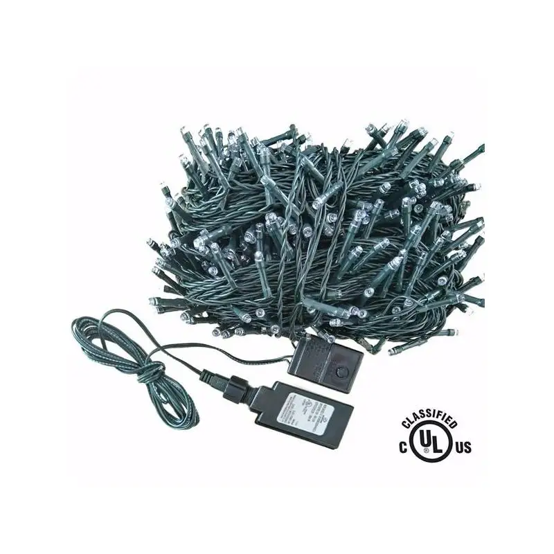 أضواء سلسلة خرافية مقاومة للماء بطول 164 قدم لتزيين الحديقة الخارجية