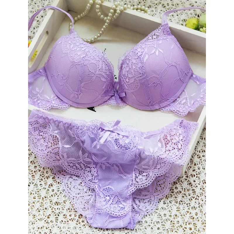 

Women Sexy Lingerie Set Fashion Lace Lingerie Sets For Ladies Soild Color Bra Comfortable Intimates Underwear Suit Female