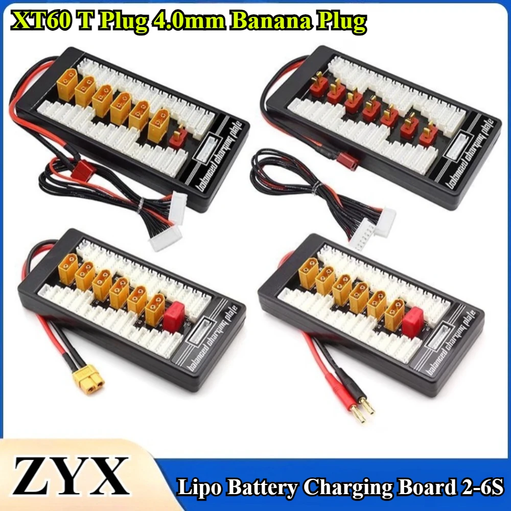 XT60 T Plug 4.0mm Banana Plug Parallel Lipo Battery Charging Board 2-6S for ISDT Q6 PL6 PL8 Charger IMAX B6 B6AC B8 Charger
