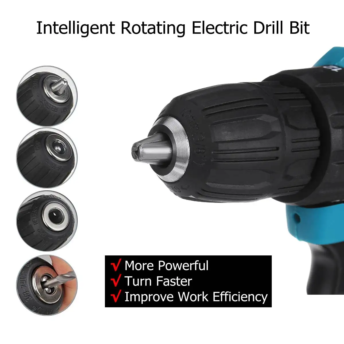 Imagem -04 - Drillpro Brushless Electric Drill Chave de Fenda sem Fio com Função Impact Corta Placas Metal Power 520n.m 10 mm