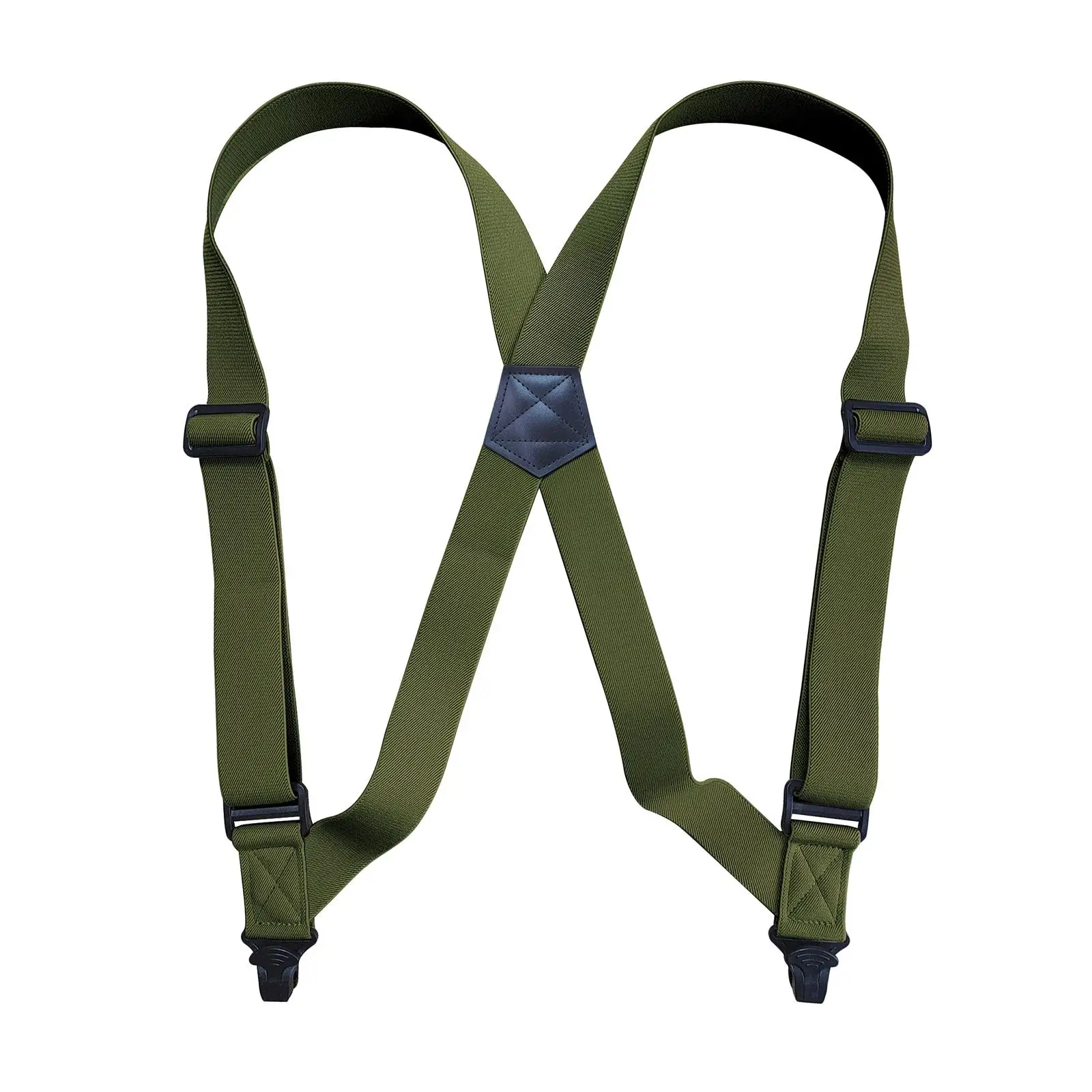 2x サスペンダー メンズ用 調節可能なパンツ ユーティリティ 結婚式用 グリーン