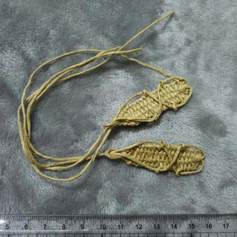 1/6 Scale Soldier Straw sandals Ancient Japanese samurai Shoes Model Hand knit For 12inch Action Figure Male Soldier Toy m3