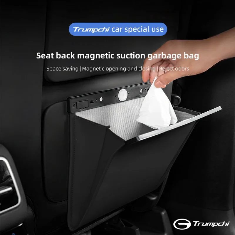 Car Rear Garbage Bag Seat Back Hanging Chair Back Storage Bag For GAC MOTOR Trumpchi GS4 GS5 GS8 GM8 GA4 GA6 GA3S M8 ES9 Aion S