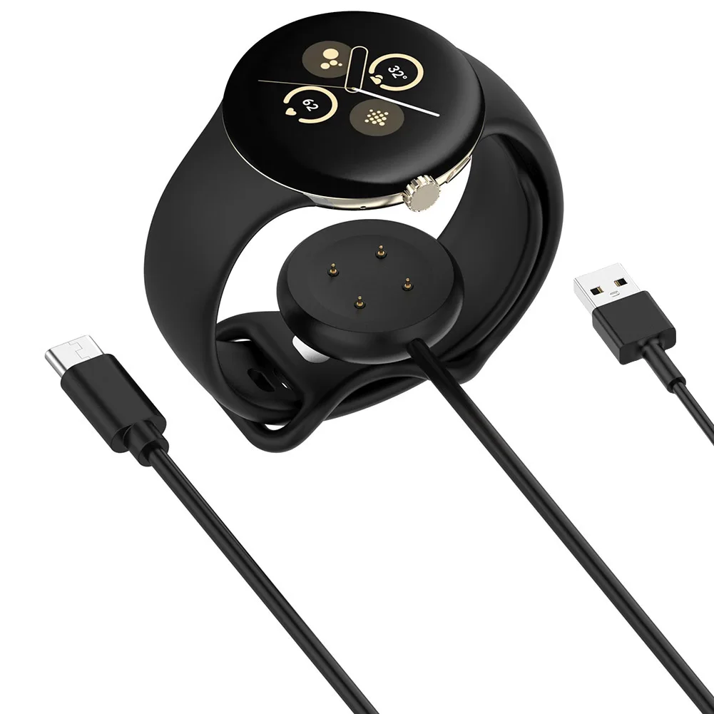 

Магнитный зарядный кабель Портативный зарядный шнур 1 м USB/Type C Шнур зарядного устройства для Google Pixel Watch 3 41 мм 45 мм для Fitbit Ace LTE