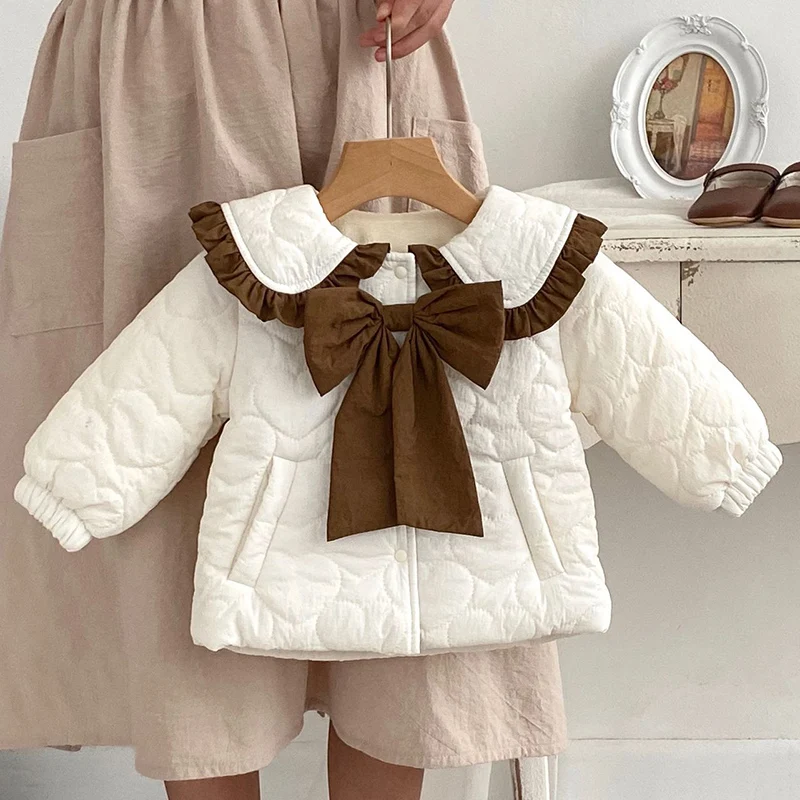 Winter Infant Baby Girls Thicken Warm Jacket Coat Newborn Baby Girls Plush Cardigan Coat Children Thicken Warm Clothes