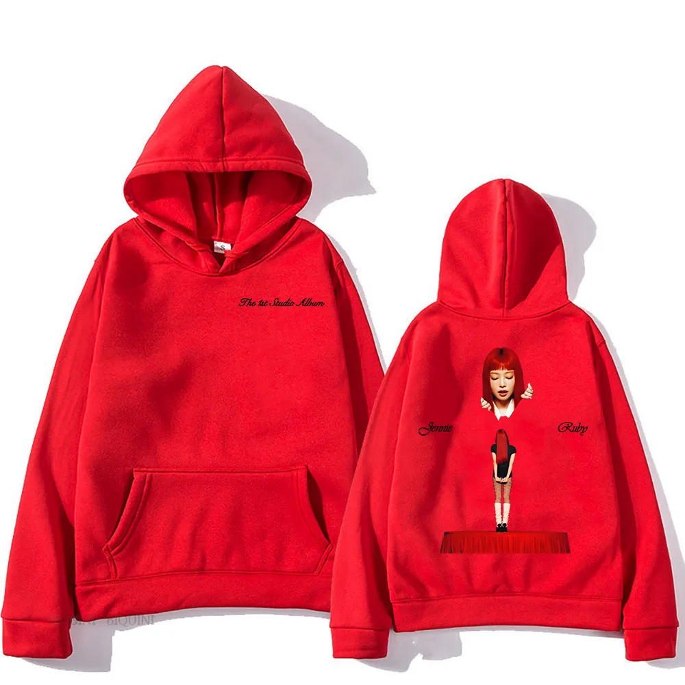 Jennie DExtraL Album 2025 Hoodies Ruby The 1st Studio Album Merch Sweatshirts Graphic Clothing for Men/Women Korean Singer Hoody