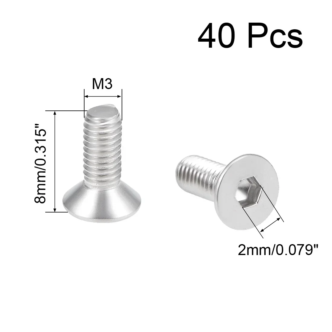 M3x4 M3x5 M3x6 M3x8 M3x10 M3x12 M3x16 Flat Head Machine Screws M3 Hex Screw Vis Stainless Countersunk Fasteners Bolts Steel