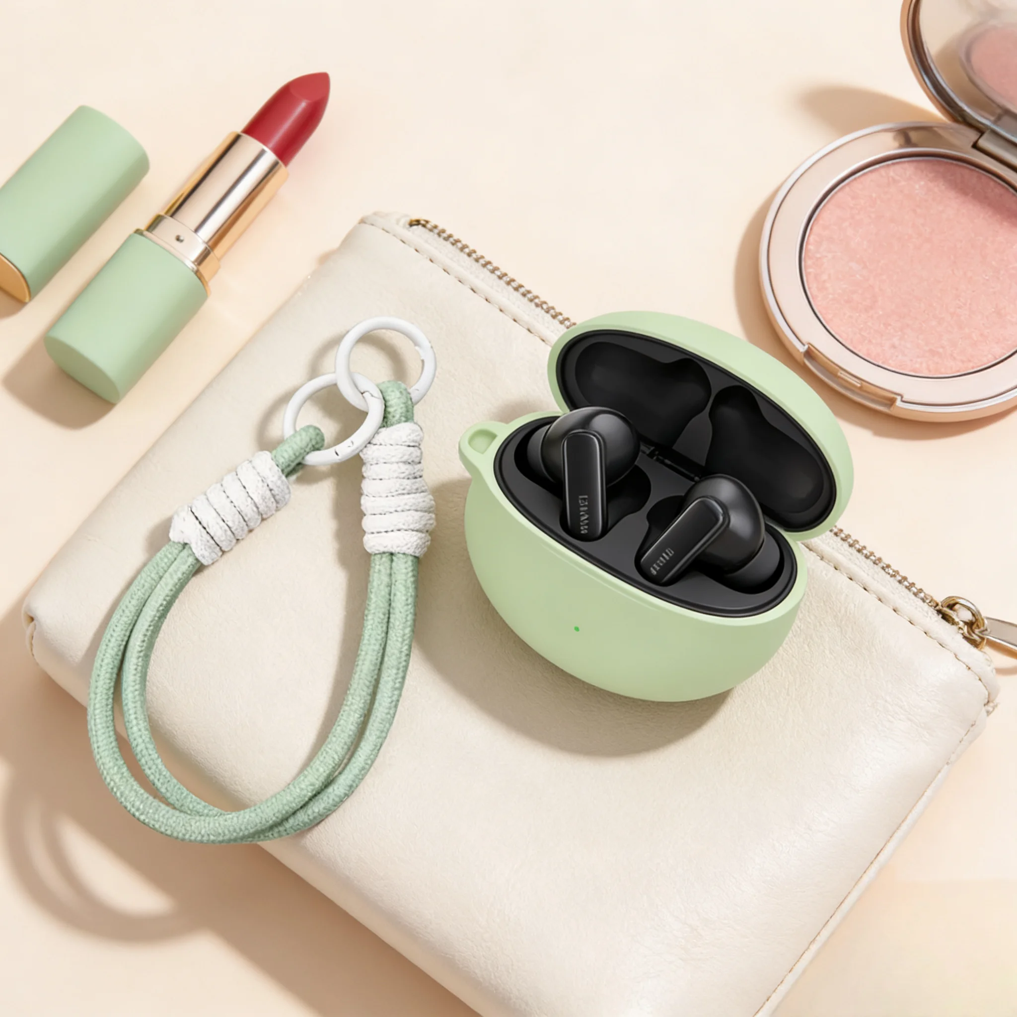Suitable for Freebuds Pro 3/Freebuds Pro4 Silicone Headphone Cases, Suitable for Huawei 5i 6i Headphone Cases with Rope Buckle