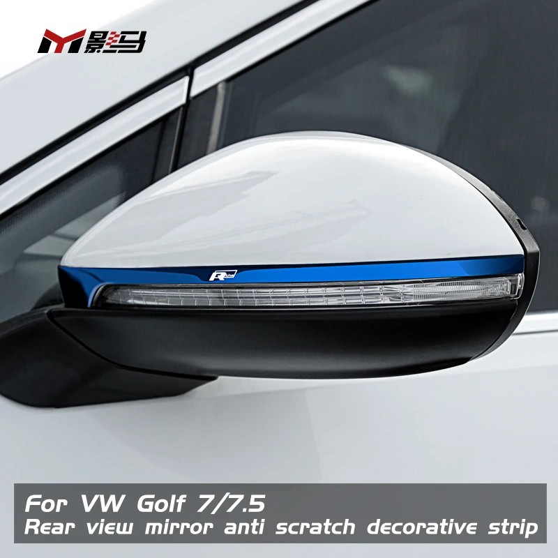 Car Anti-Collision Strip Rearview Mirror Door Anti-Friction Protection Decorative Sticker Car Accessories for vw golf7 mk7 mk7.5