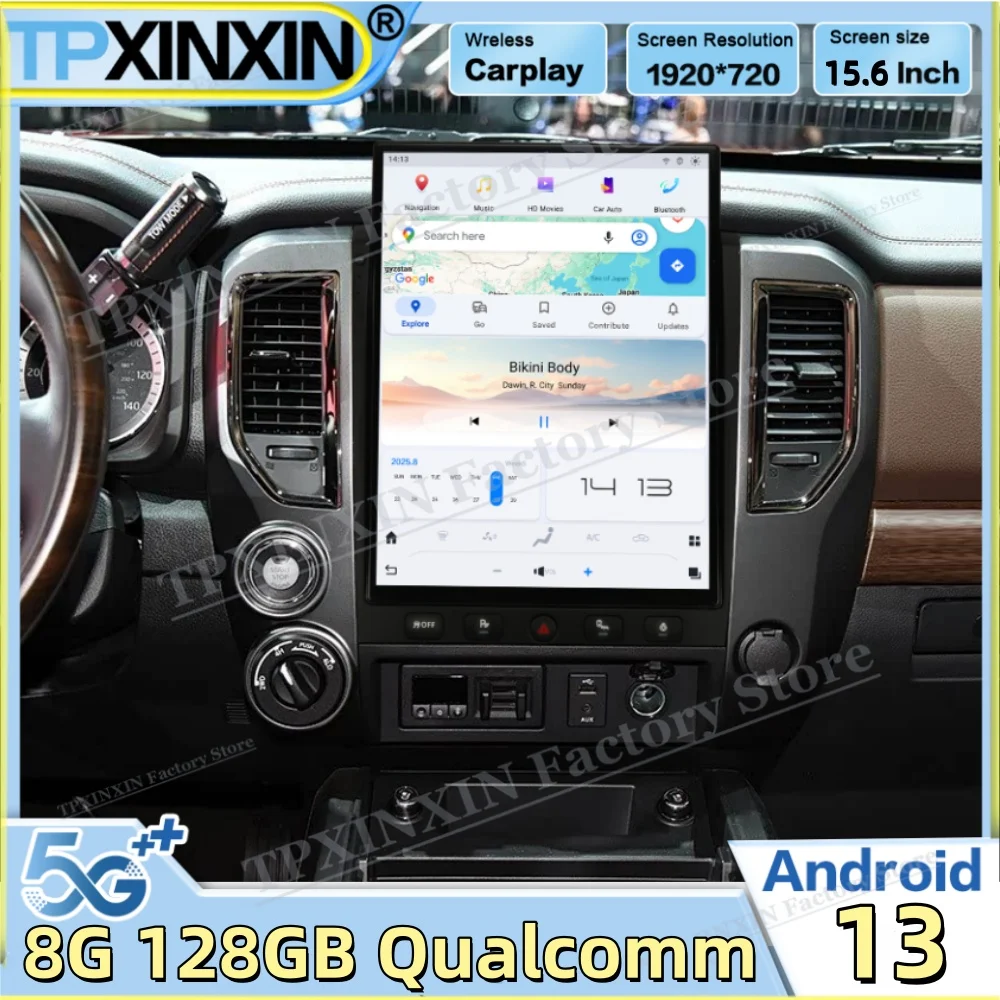 Qualcomm Car Radio For Nissan Titan 2016~2019 Android Auto GPS Navigation Automotive Multimedia Video Stereo Receiver Head Unit