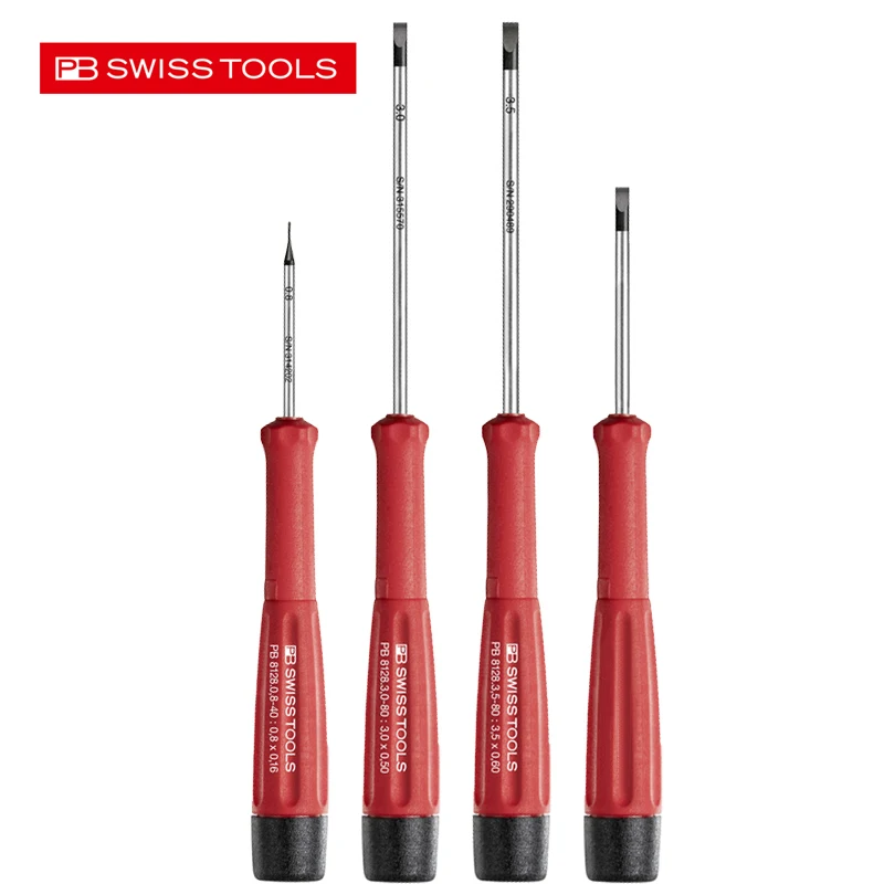 PB SWISS TOOLS Electronics Slotted Screwdrivers Suitable for Watch Repair Tool Multi-Combined Screwdriver NO.8128