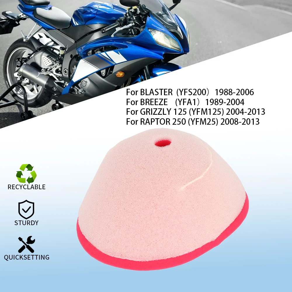 Filtro de Aire Eléctrico para Motocicleta, Repuesto para YAMAHA BLASTER, YFS200 BREEZE, YFA1 GRIZZLY 125, RAPTOR 250