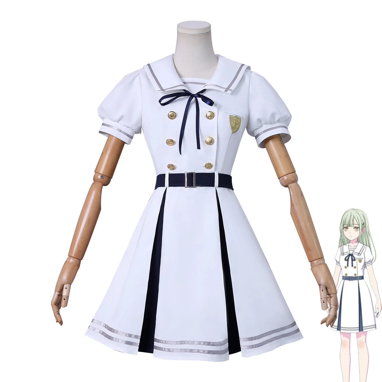 

Anime BanG Dream Mygo Wakaba Mutsumi Cosplay Costume Wig Mortis Cosplay JK Uniform Women Halloween Party Role Play Dress Outfit