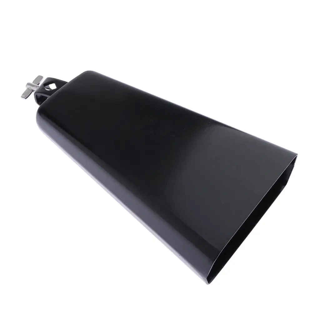 Campana de vaca COWBELL NEGRA de 9" para CONJUNTO DE CONJUNTO DE CONJUNTO DE INSTRUMENTO MUSICAL DE PERCUSSIÓN DE MONTAJE DE BAMBOR