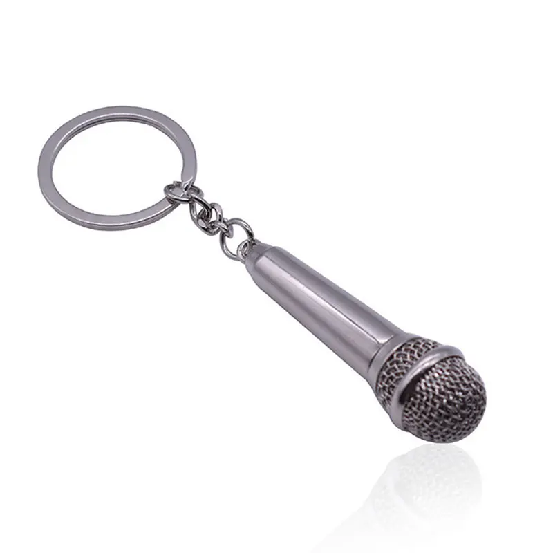 20pcs Mini Microphone Singer Rapper Music Lover Rock Roll BFF Best Friends Bag Charm Pendant Keychain Music Jewelry Gifts