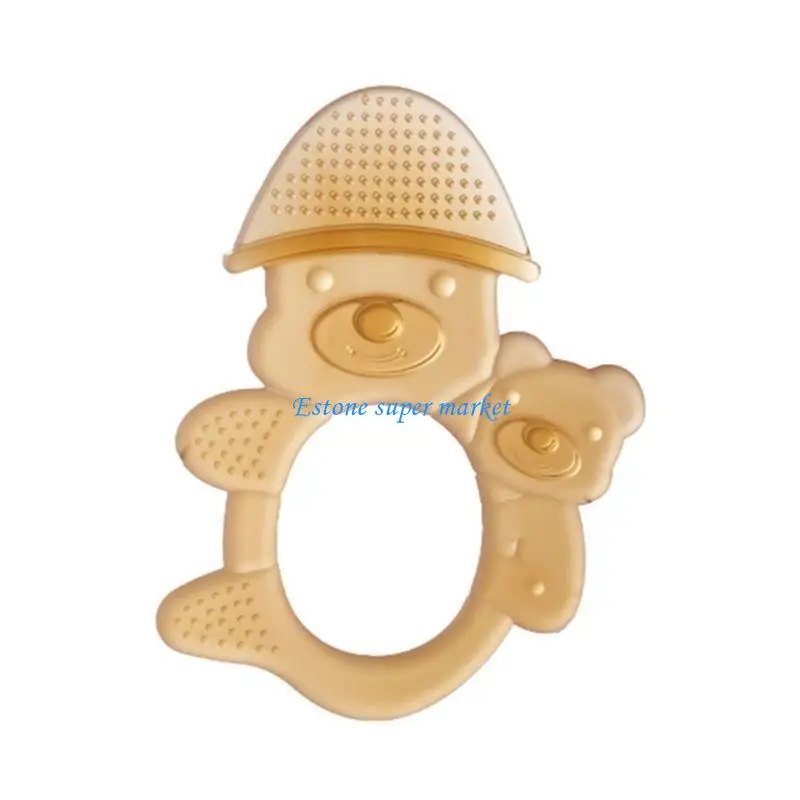 090B Comfortable Teething Aid Silicone Baby Teether Teething Toy for Growing Teeth