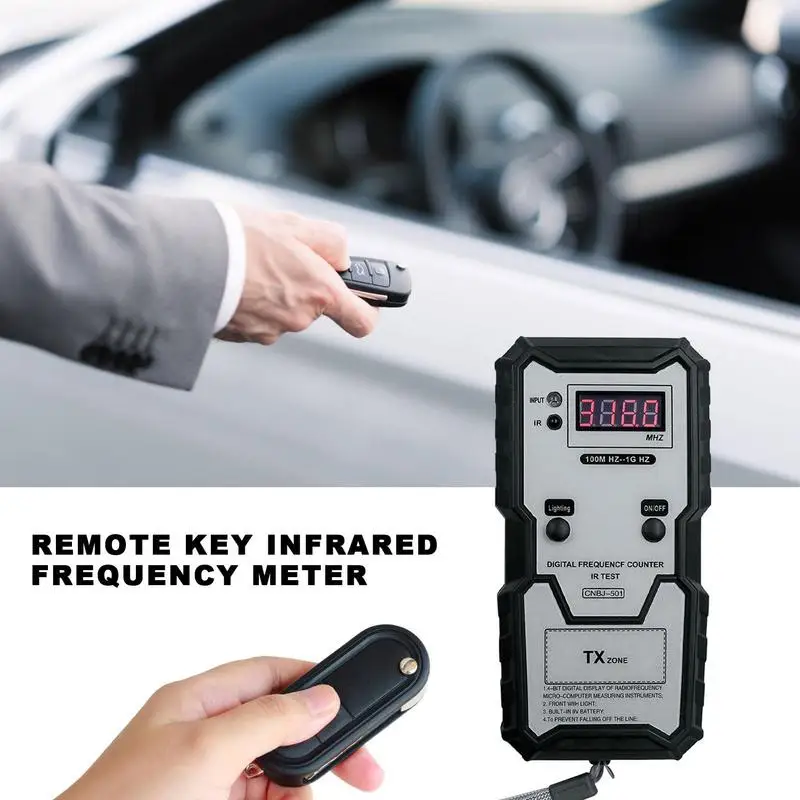 Remote Control Wireless IR Frequency Measuring Instrument Car Key Fob Frequency Tester Mechanical Workshop Tools For Car Keys