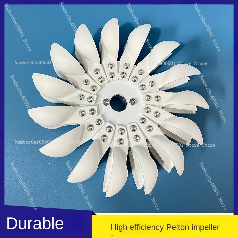 High Efficiency Pelton Impeller Impact Water Wheel Bucket Tray DIY Hydro Generator Lightweight and Robust