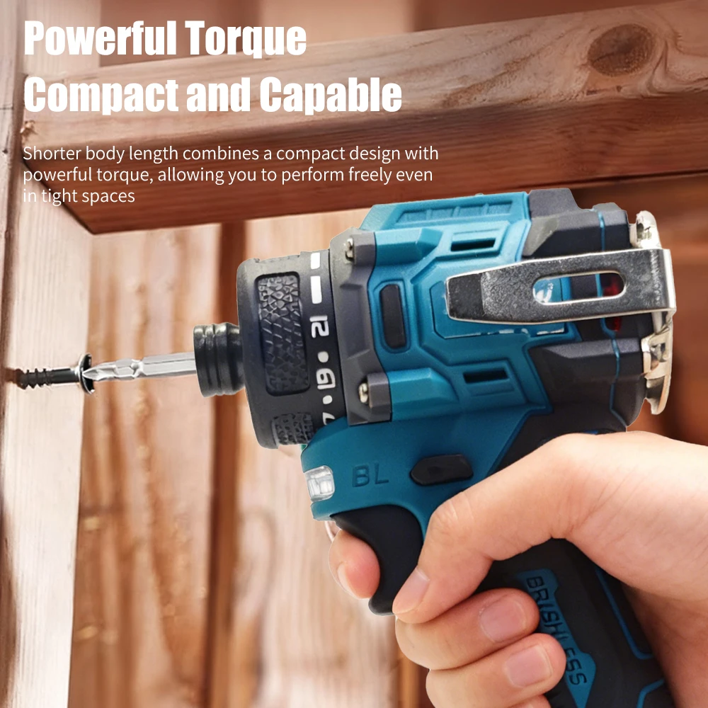 Mamidw 380N.M high-torque cordless electric screwdriver, variable speed, forward/reverse switch, For Makita 18v Battery PIN