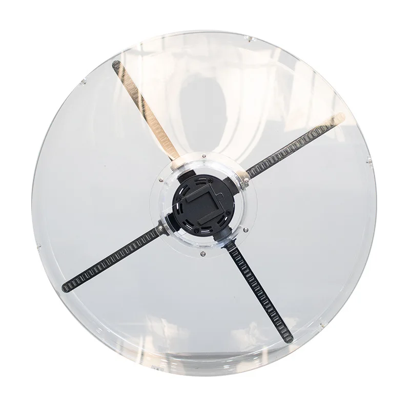 New creative naked eye 3d holographic fan LED aerial projection transparent screen