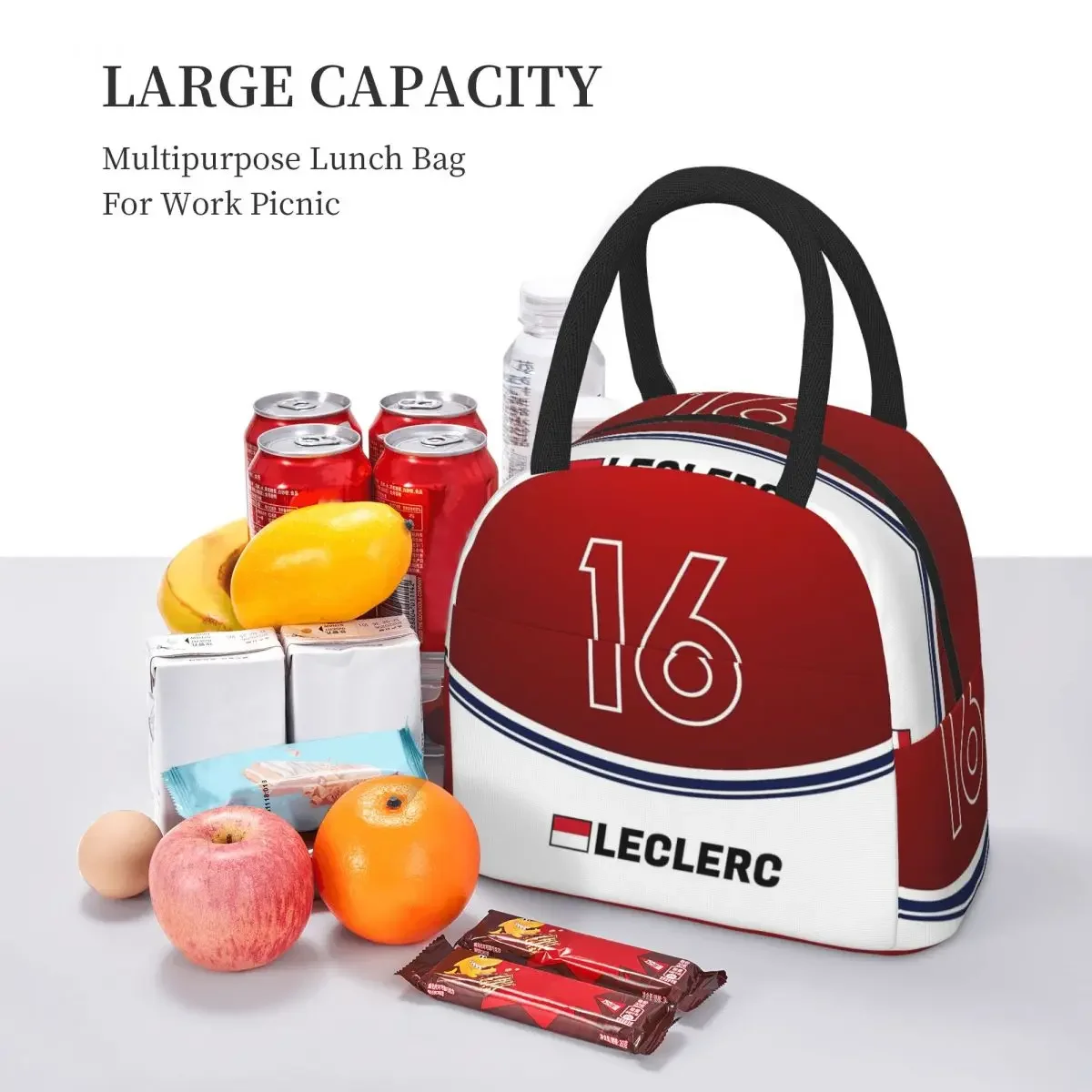 F1 2018 - #16 Leclerc Insulated Lunch Bag for Kids School Cooler Thermal Food Box Tote Leakproof Lunch Boxes Container
