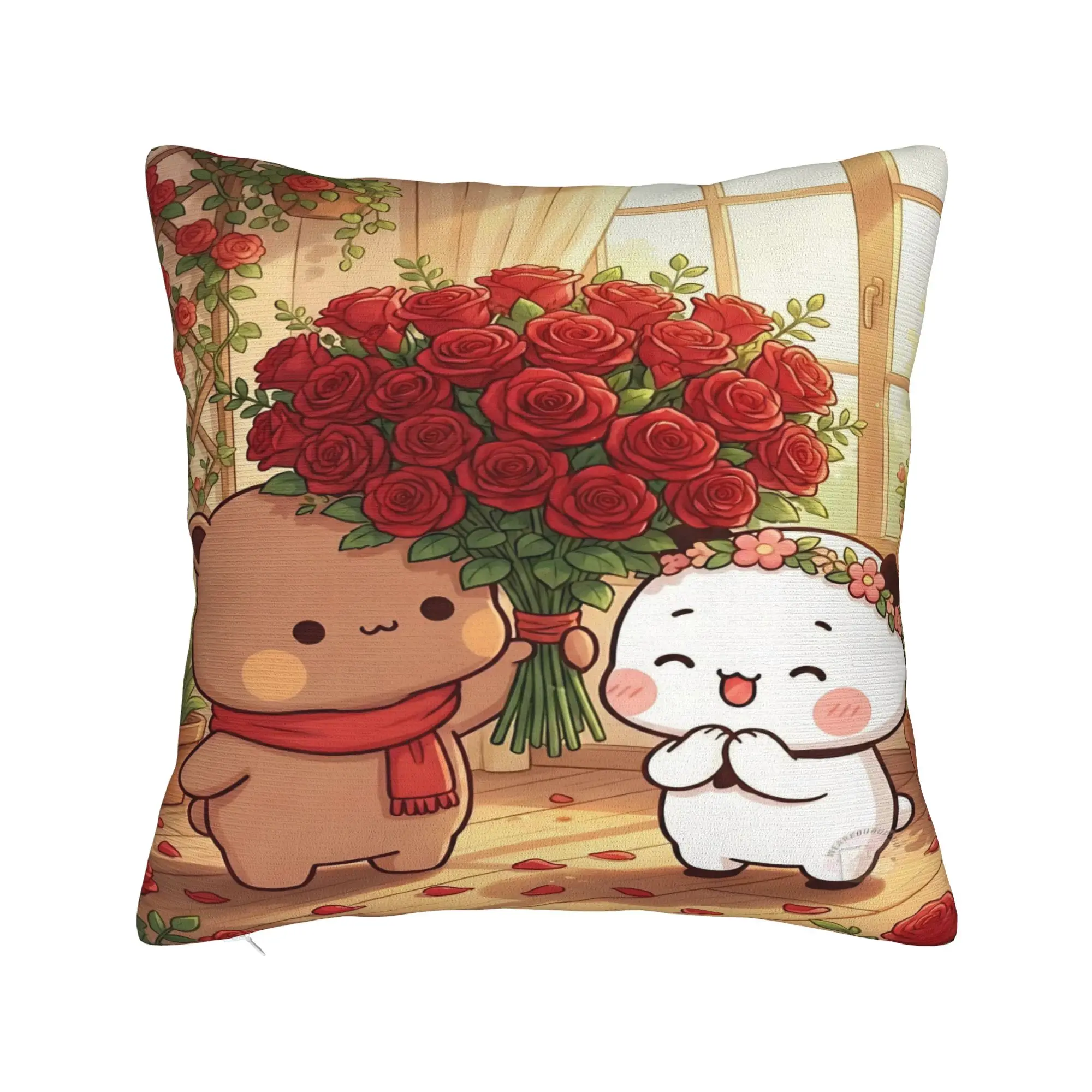 Panda Bear Bubu Dudu Pillow Case  Soft Pillow Cover Kawaii Cushion Cover For Living Room Chair