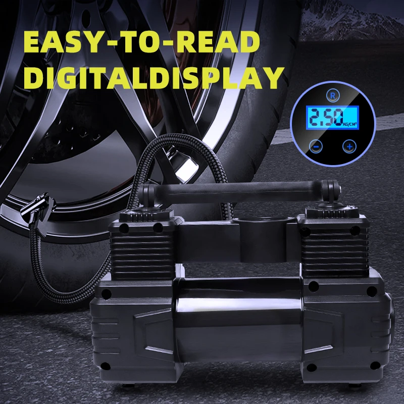 Car Tire Inflation Pump Car Mounted Air Pump Small Inflation Pump Convenient Wired High-Pressure Inflation Pump