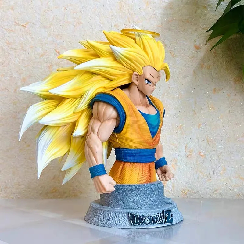 ドラゴンボールアニメアクションフィギュア,gk天使,ssj3,son悟空,PVCモデル,誕生日プレゼント,20cm