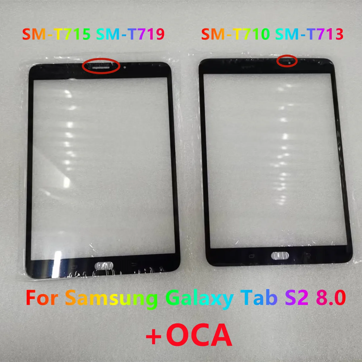 New For Samsung Galaxy Tab S2 8.0 SM-T710 SM-T713 SM-T715 SM-T719 T713 T710 T715 T719 Front Glass Outer Screen Panel +OCA Tested