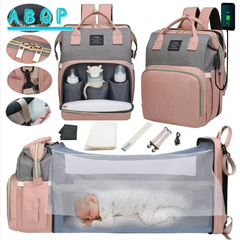 

New Baby Diaper Bag Backpack Luxury Brand Diaper Bag Backpack Large Capacity Multifunctional Going Out Baby Products Storage Bag