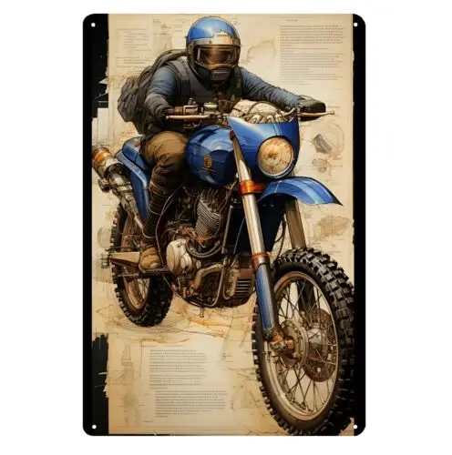 Offroad Adventure Enduro Motorcycle Metal Poster Tin Sign 20x30cm