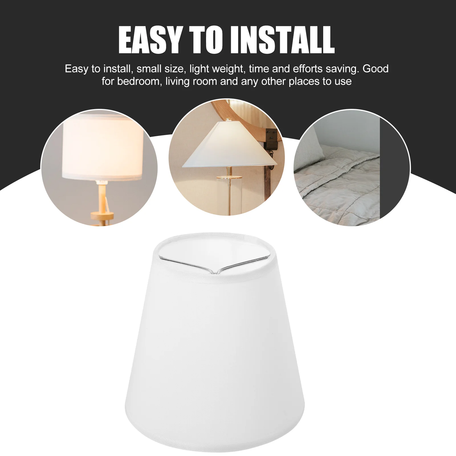 Fabric Lampshade Light Bulb Universal Cover Simple Iron Small Wear-resistant Daily Use