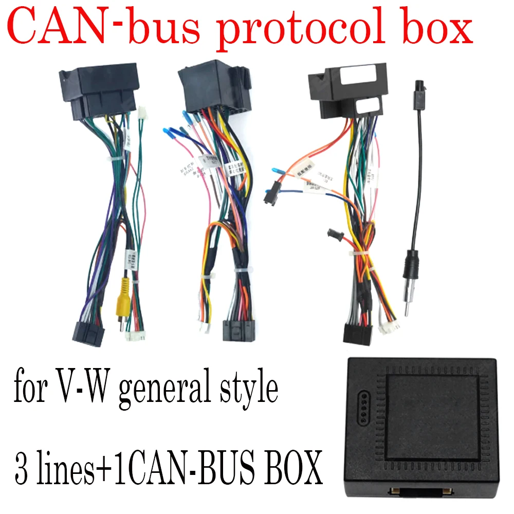 

for CANbus Protocol Box for V-W High-end Power Cord With for CANbus Protocol Box 16Pin Navigation Host Special Plug