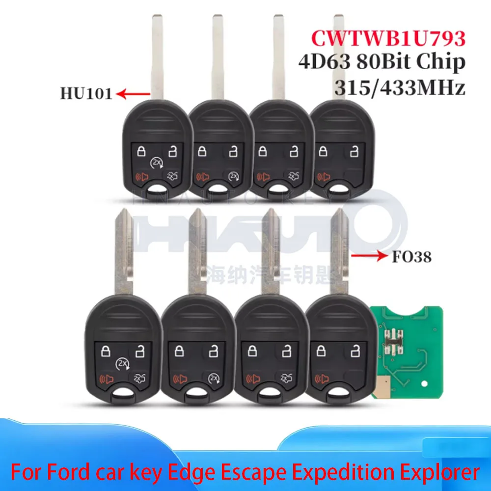 CWTWB1U793 Car Remote Key ID63chip Remote Head Key for Ford F150 Edge Escape Expedition Explorer Fusion for Lincoln Mark LT MKX