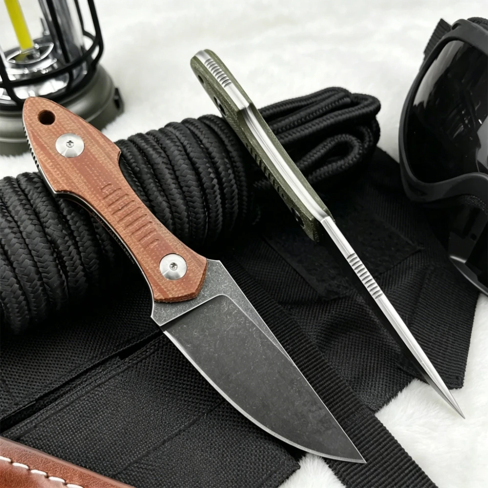 

GMF3 Multifunctional Outdoor Fixed Blade Knife, 8Cr13Mov Steel, G10 Non-Slip Handle, Jungle Camping Cutting EDC Tool