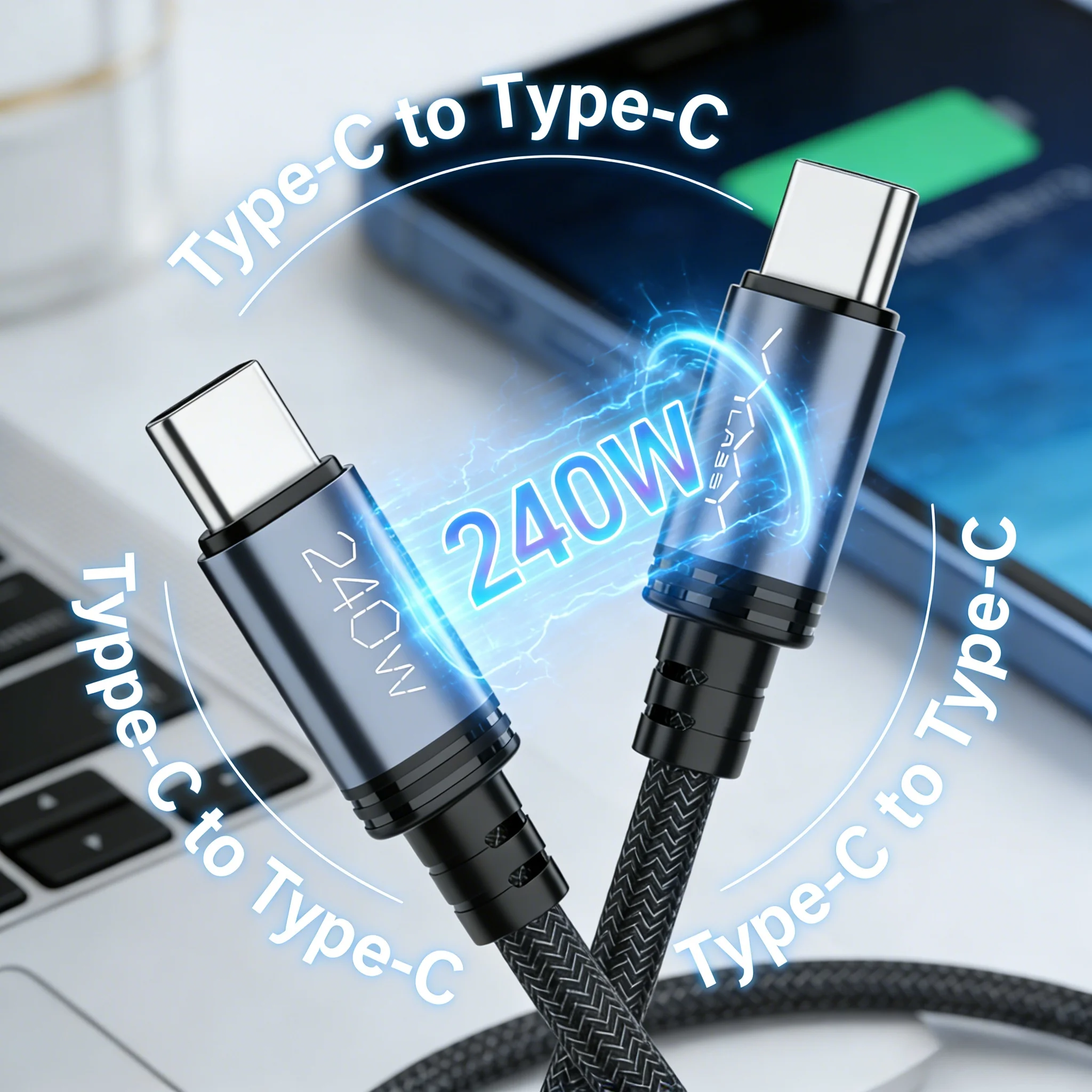 3Pcs 240W Pd Cable …