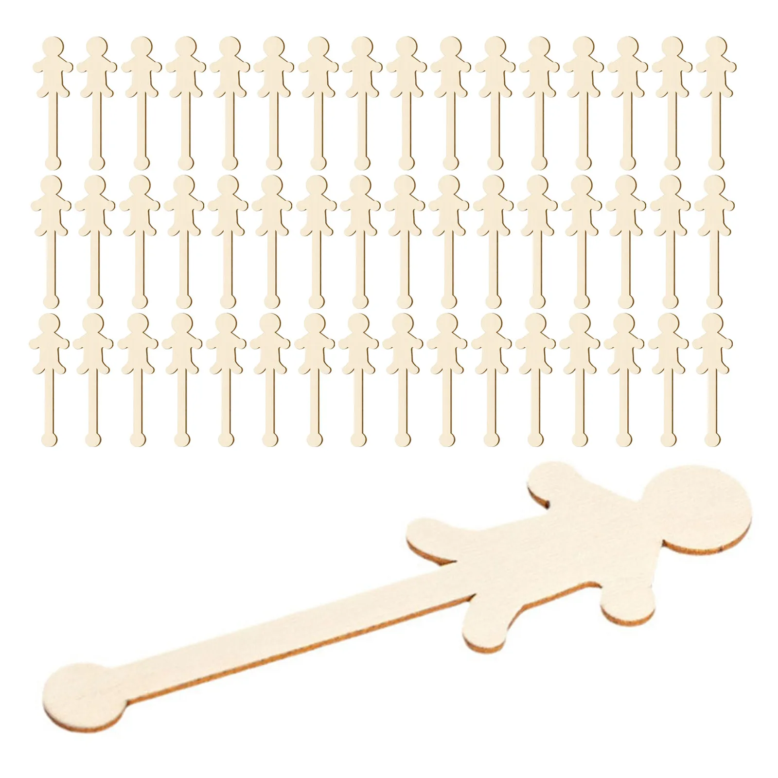 

100Pcs Supplies People Ice Cream Wooden Sticks DIY Painting Drawing Creative Art Set Painting Kit