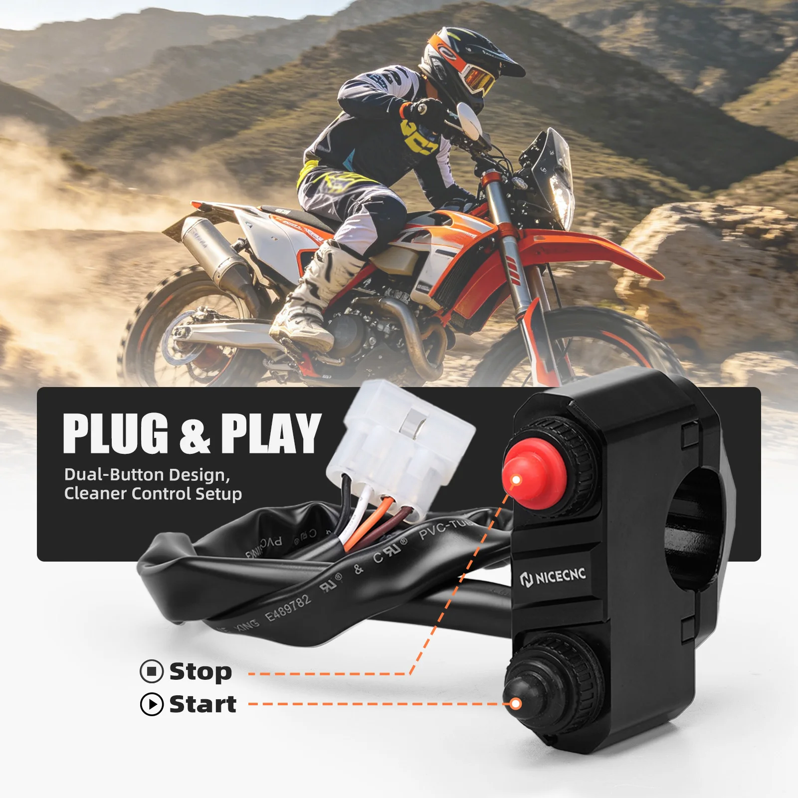 Für Beta RR 300 2017-2026 Xtrainer 300 250 2019-2026 Kurzer Kupplungshebel & Start-Stopp-Schalterknopf RR 250 RR 350 RR 390 480 – Detail 13