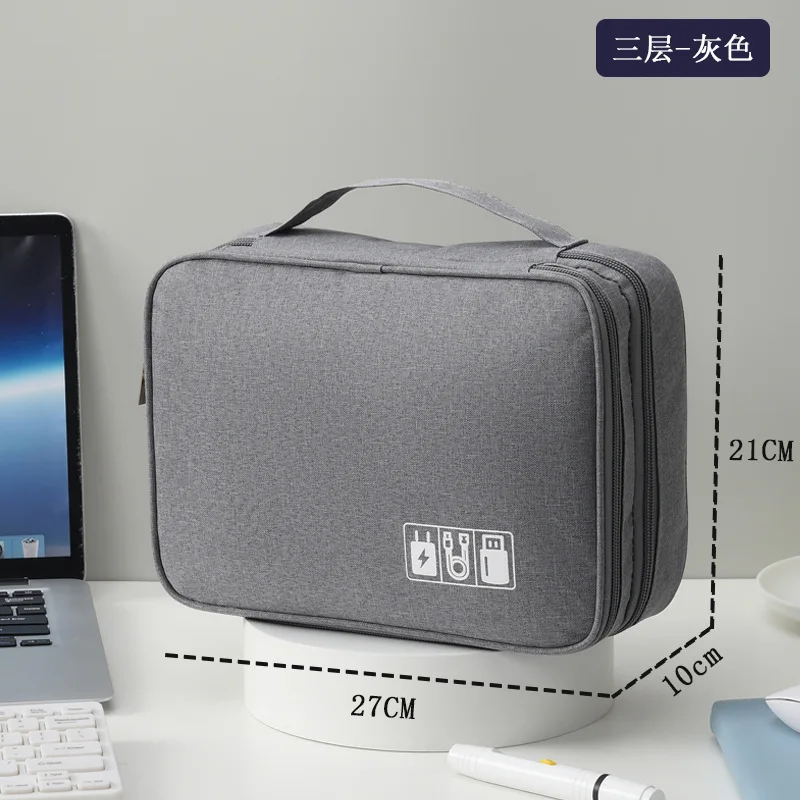 Custodia per cavi Organizzatore elettronico digitale impermeabile Borsa per cavi da viaggio per caricabatterie per linea dati USB portatile